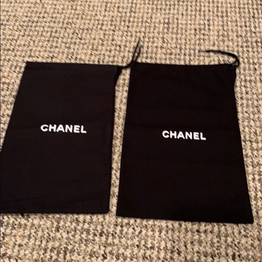2 Chanel dust bags for shoes